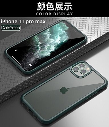Smcase iPhone 12 Kılıf 360 Ön Arka Cam Darbe Korumalı Silikon