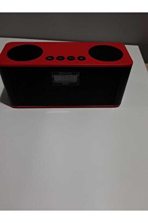 So Bluetooth Hoparlör Usb Sdkart Radyomho S321 Speaker Kırmızı Siyah