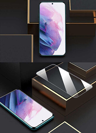 Gpack Samsung Galaxy S21 Full Kapatan Dias Renkli Cam Tam Koruma