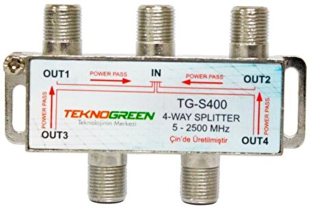 TeknoGreen 5 - 2500Mhz 1 İn 4 Out Splitter