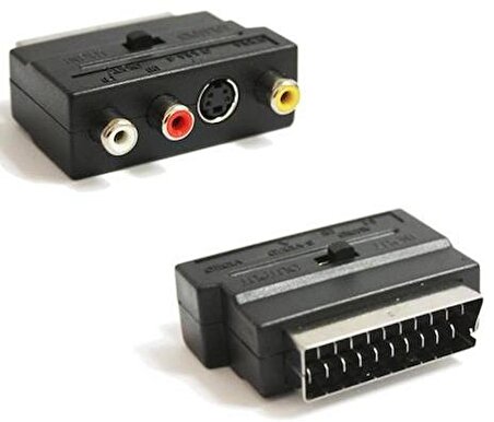 TeknoGreen Scart To Rca  In-Out  Switch Ve S-Video (5'li Paket)
