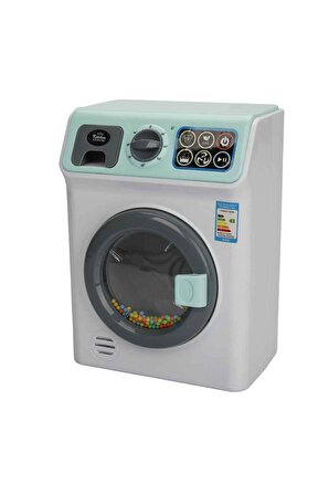 Hommy Sesli Ve Işıklı Yeşil Çamaşır Makinesi Oyuncak Çamaşır Makinesi Sesli Özellikli Washer Dryer