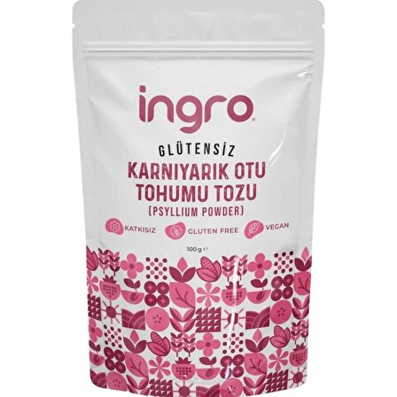 Glutensiz Karnıyarık Otu Tohumu Tozu (Psyllium Powder) 100 g