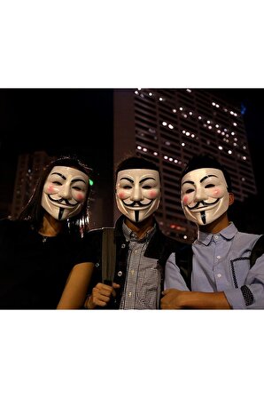 V For Vandetta, Wanted Vendetta Maske Yılbaşı Halloween Cadılar Günü Anonymous Maskesi