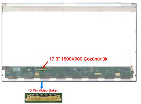 LTN173KT01-B07 17.3" Standart 40 Pin Notebook LCD Ekran Panel