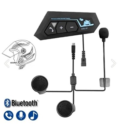 Kask Kulaklık Bt22 Bluetooth Motosiklet Kulaklık 5.0 Bluetooth Intercom Motosiklet Kulaklık