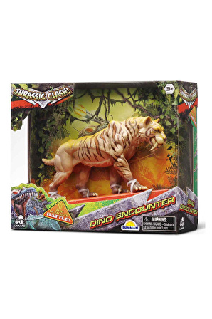 Jurasic Clash Dino Encounter SaberTooth Tiger Figür 15 Cm