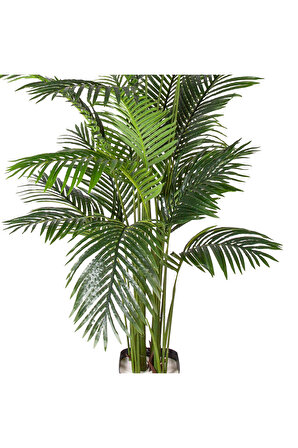 Yapay Ağaç Areka Palmiye Gerçek Dokulu 20 Yaprak Yeşil 190 Cm.