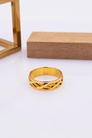 22 Ayar Altın 6MM İşlemeli Kalemli Nişan Yüzüğü, Alyans, Evlilik Yüzüğü