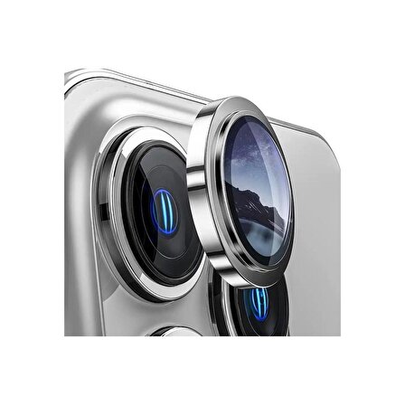Iphone 15 Pro / Iphone 15 Pro Max Kamera Koruyucu Lens Safir Titanium Temperli Cam