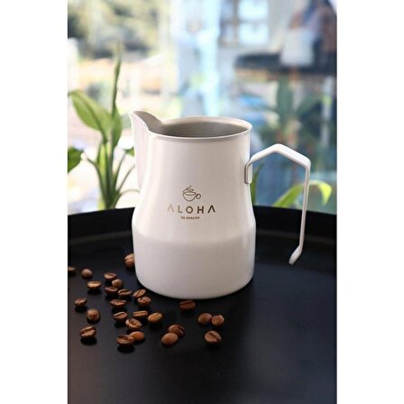 Aloha Kahve Süt Potu 500 ML(Beyaz)