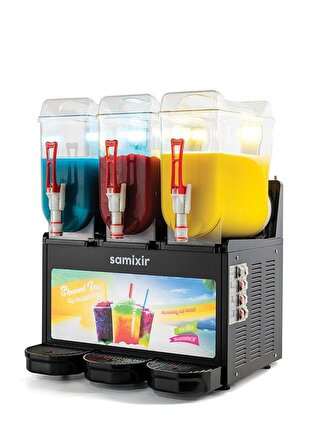 SAMIXIR Slush Triple Allure Meyve Suyu Dispenseri 12 L + 12 L + 12 L SLUSH36.BA