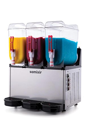 SAMIXIR Slush Triple Meyve Suyu Dispenseri 12 L + 12 L + 12 L SLUSH36.I
