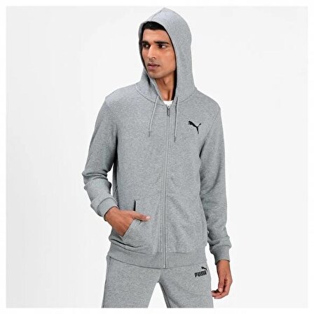 Puma Essentials Small Logo Full-zip Hoodie Erkek Sweatshirt