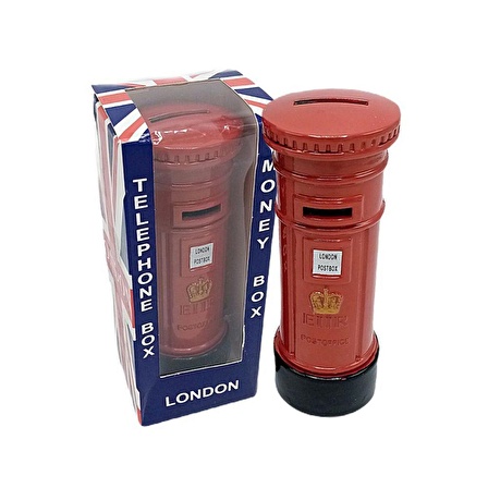 Londra Retro Metal Posta Kutusu Kumbara 15 cm