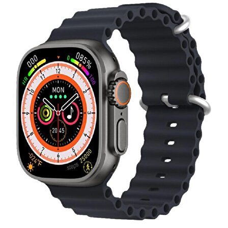 PolyGold GS8 Artı Ultra Watch 8 Siyah Akıllı Saat