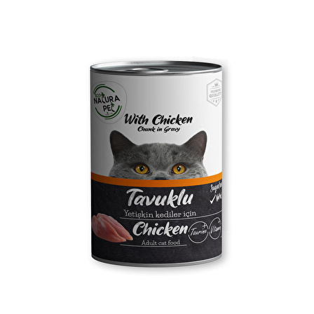 Eco natura pet tavuklu yetişkin kedi konservesi 400gr gravy kedi yaş maması 12adet