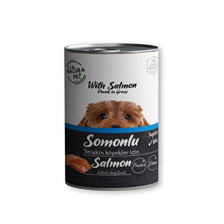 Eco natura pet somonlu köpek konservesi gravy 24adet 400gr köpek yaş mama konserve