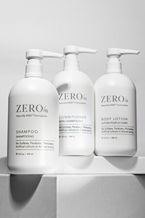 Zero/o Naturally Kind Shampoo 443 ML + Conditioner 443 ML + Body Lotion 443 ML