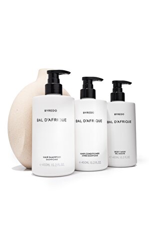 Byredo Bal D'afrique Hair Shampoo 450 ml + Hair Conditioner 450 ml + Body Wash 450 ml