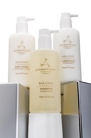 Aromatherapy Associates Balance Shampoo 300 ml + Conditioner 300 ml + Body Lotion 300 ml