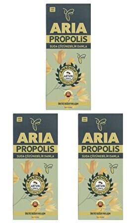 3 Adet ARIA Propolis Damla (%12) 20ml