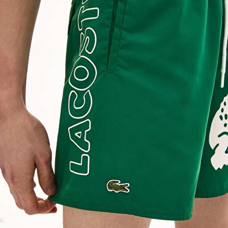 Lacoste Erkek Timsah Baskılı Şort Mayo - Yeşil