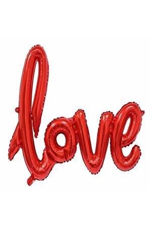 Love İmza Folyo Balon Kırmızı 70cm x 36cm