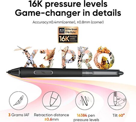 Xp-Pen Artist Pro 16 Grafik Ekran Tablet 2nd Generation Siyah