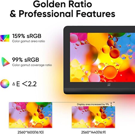 Xp-Pen Artist Pro 16 Grafik Ekran Tablet 2nd Generation Siyah
