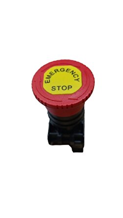 40mm Mantar Kafa Pls Acil Stop Butonu Etiketli N/C (10)