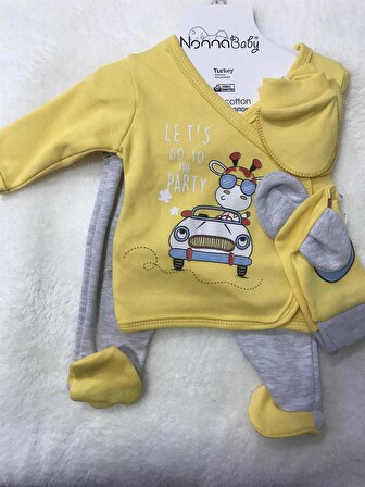 Nonna Baby Hastane Çıkışı 5li Arabalı Zürafa Sarı