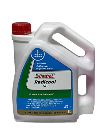 Castrol Radicool SF 4 Mevsimlik Kırmızı Antifriz 3 Litre
