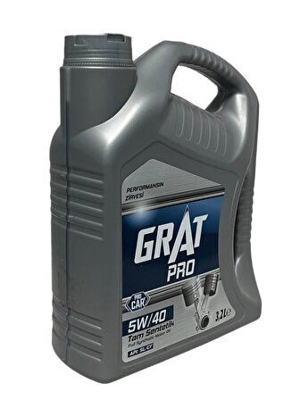 Grat Pro 5W-40 Tam Sentetik Motor Yağı 3.2 Litre