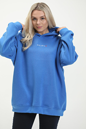 Saks Mavisi Oversize Sweatshırt Hoodie