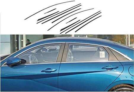 Hyundai Elantra Cam Çerçevesi Kenar Çıtası Krom 2021+ Bgc-agp-121299341