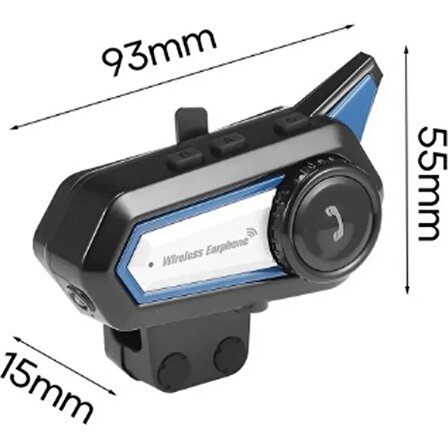 BT31 Kask Kulaklık Bluetooth 5.0 Motosiklet Interkom Su Geçirmez Kablosuz Kulaklık
