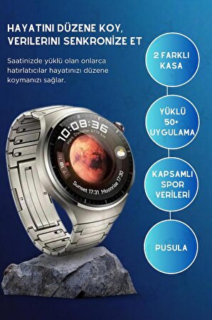 Watch 4 Pro Suit 7 Kordonlu Akıllı Saat Tüm cihazlara Uyumlu Sesli Görüşme Nfc Akıllı Saat Watch 9 8