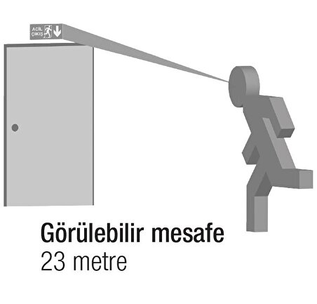 Arsel Betalite AEB-03213-L Acil Çıkış Yönlendirme Armatürü Sürekli ve Kesintide 180 Dak. Yanan 20xF LED