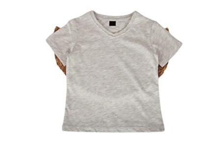 Organik Koton Gri Erkek Çocuk Basic Tişört