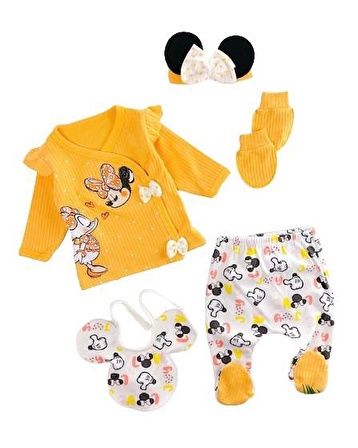 Minnie Kız Bebek Zıbın Set - 5li