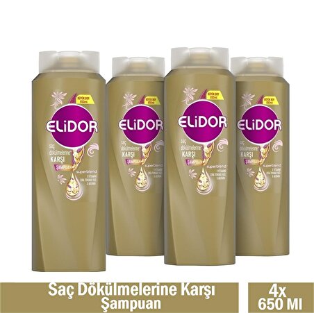 Elidor Şampuan Saç Dökülmelerine Karşı 4 x 650 Ml