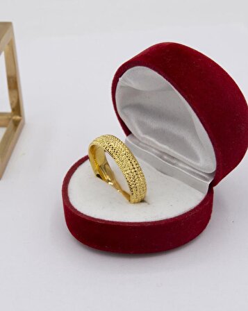 22 Ayar Altın 6MM Nokta Kalemli Nişan Yüzüğü, Alyans, Evlilik Yüzüğü