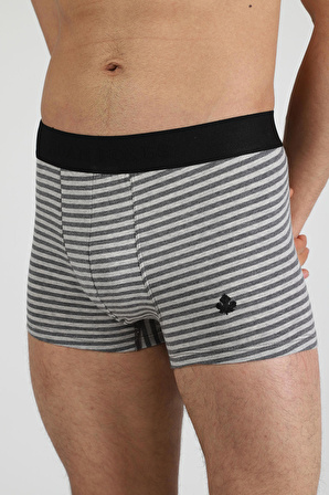 Adam Boxes Boxer Trunk Neo-Cosy 
2'li Paket - Gri Çizgili, Gri