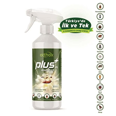 Oithox Plus Ul Insektisit Sinek, Uyuz, böcek, Pire, Örümcek, Bit, Tahta Kurusu, Mite, Hamamböceği Ilacı 500 ml 4 Adet