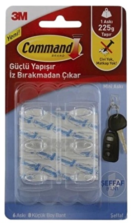 3M 17006 Command Mini Şeffaf Askı N11.24