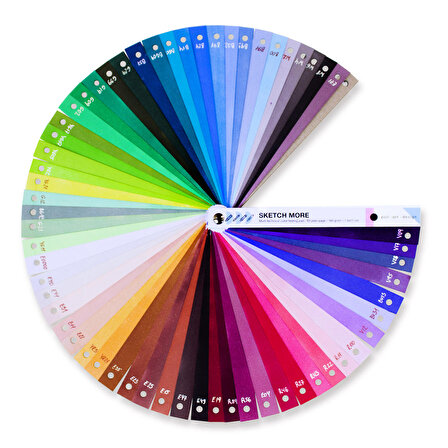 Delikli vidalı renk paleti 1.5x17cm (marker ve grafik için) 60 renk