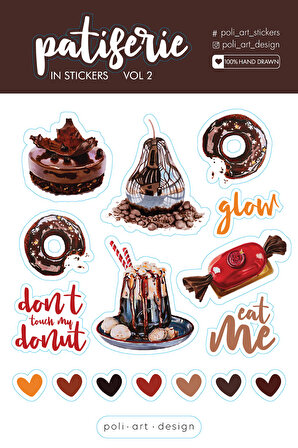 Pastalar vol.2 vinil çıkartma seti sticker etiket