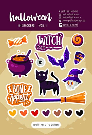 Halloween vol.1 vinil çıkartma seti sticker etiket