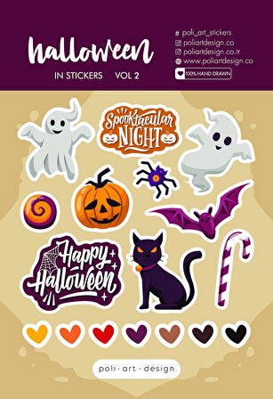 Halloween vol.2 vinil çıkartma seti sticker etiket